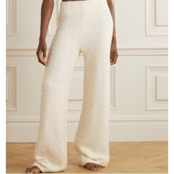 SKIMS Cozy Knit Pants Pull On Wide Leg Bone White Women's Plus Size 4X 5X NWT - Picture 1 of 9